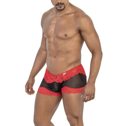 CandyMan Boxer Dentelle Hymen Rouge et Noir